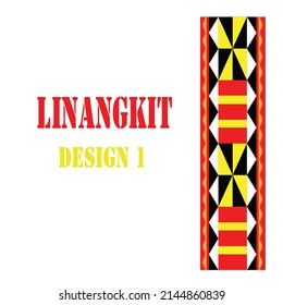 LINANGKIT DESIGN . Linangkit is a form of embroidery made by women from several native tribes in Sabah Borneo. In the olden days, the cloth was woven by hands-on back-strap looms and has a limit to