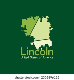 Logo Geométrico Simple de Lincoln City Map