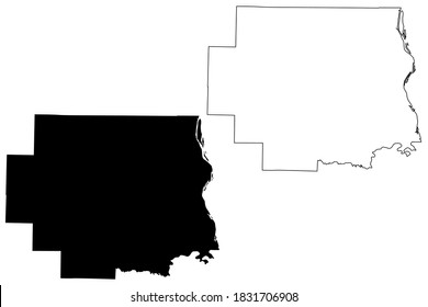 Lincoln County, Missouri (U.S. county, United States of America, USA, U.S., US) map vector illustration, scribble sketch Lincoln map