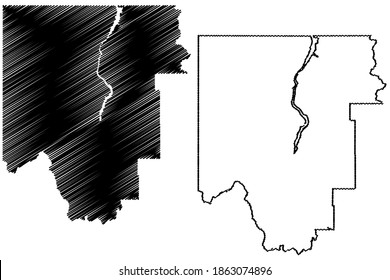 Lincoln County, Montana (U.S. county, United States of America, USA, U.S., US) map vector illustration, scribble sketch Lincoln map