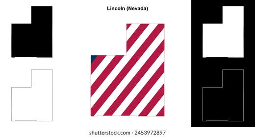 Lincoln County (Nevada) outline map set