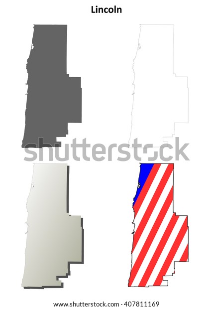 Lincoln County Oregon Blank Outline Map Stock Vector Royalty Free