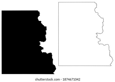 Lincoln County, State of South Dakota (U.S. county, United States of America, USA, U.S., US) map vector illustration, scribble sketch Lincoln map