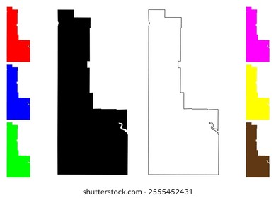 Lincoln County, State of Wyoming (U.S. county, United States of America, US) map vector illustration, scribble sketch map