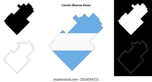 Conjunto de mapas do departamento de Lincoln (Buenos Aires)