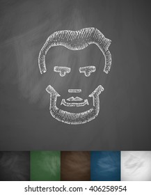 Lincoln icon. Hand drawn vector illustration