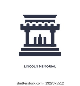 lincoln memorial icon. Simple element illustration from buildings concept. lincoln memorial editable symbol design on white background. Can be use for web and mobile.