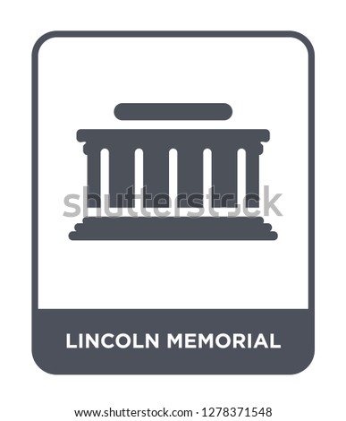 lincoln memorial icon vector on white background, lincoln memorial trendy filled icons from Buildings collection, lincoln memorial vector illustration