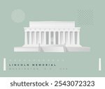 Lincoln Memorial - Monument in Washington, D.C., United States - Stock Illustration as EPS 10 File