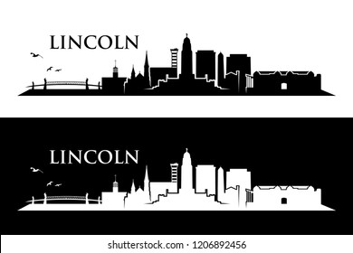 Lincoln skyline - United States of America USA - Nebraska - vector illustration