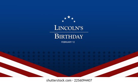 Lincolns Geburtstag 3 Hintergrund. Geeignet für Banner, Poster, Grußkarte. Vektorgrafik. 