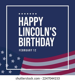 Lincolns Geburtstag. 12. Februar. Feiertag