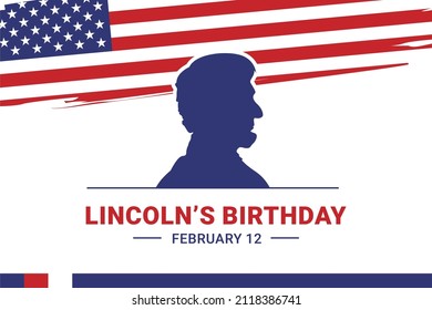 Lincoln's Birthday. Vector Illustration. The illustration is suitable for banners, flyers, stickers, cards, etc.	