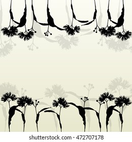 Linden flowers vintage background vector abstract illustration