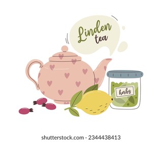 Vektorgrafik von Linden Kräutertee