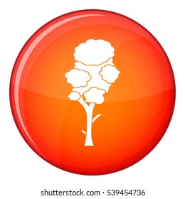 Linden icon in red circle isolated on white background vector illustration