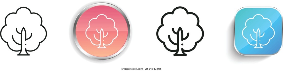 linden icon. Thin Linear, Regular and Button Style Design Isolated On White Background