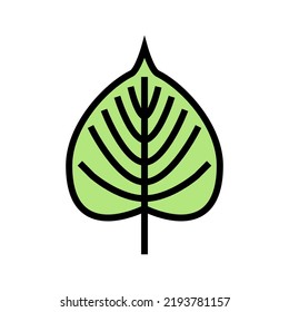Linden Leaf Color Icon Vector Linden Stock Vector (Royalty Free ...