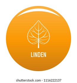 Linden leaf icon. Simple illustration of linden leaf vector icon for any design orange