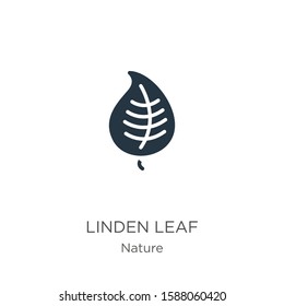 Linden leaf icon vector. Trendy flat linden leaf icon from nature collection isolated on white background. Vector illustration can be used for web and mobile graphic design, logo, eps10