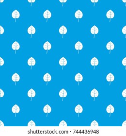 Linden leaf pattern repeat seamless in blue color for any design. Vector geometric illustration