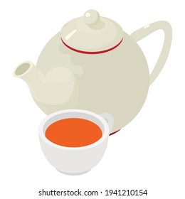 Linden tea icon. Isometric illustration of linden tea vector icon for web