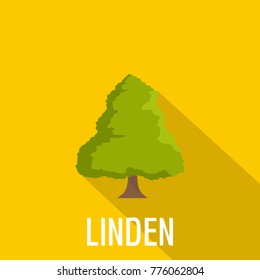 Linden tree icon. Flat illustration of linden tree vector icon for web