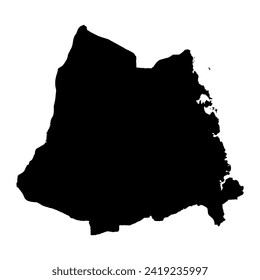 Landkarte der Region Lindi, Verwaltungseinheit Tansanias. Vektorgrafik.