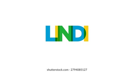 Lindi in the Tanzania emblem. The design features a geometric style, vector illustration with bold typography in a modern font. The graphic slogan lettering.