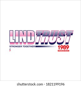 lindtrust slogan simple vintage fashion