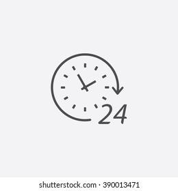 line 24 hours Icon