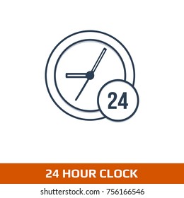 Line 24 hours Icon