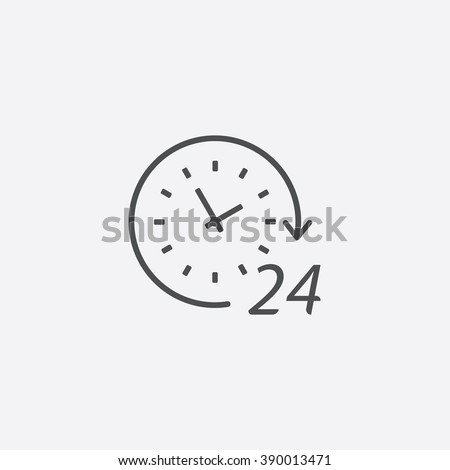 line 24 hours Icon