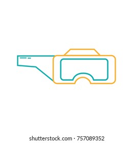 line 3d glasses technology object to entertainment
