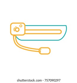 line 3d glasses technology object to entertainment