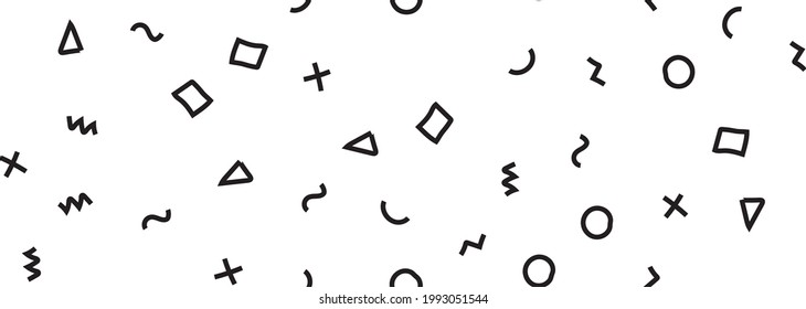 Line 90s Textile Texture. Fun Fashion Texture. Paper Decorative Wallpaper Frame. Simple Set Painting Background Line Abstract Circle. Line Creative Doodle. Modern Dash Ornament. 1980s Geometric Drawn.