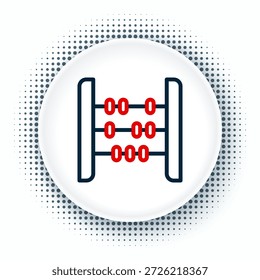 Line Abacus icon isolated on white background. Traditional counting frame. Education sign. Mathematics school. Colorful outline concept. Vector