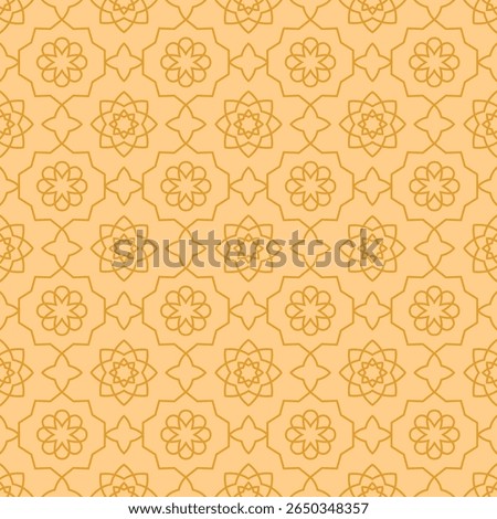 Line abstract arabic geometric seamless pattern. Moroccan style outline lattice grid mosaic background for fabric, textile, cover, wrapping paper.