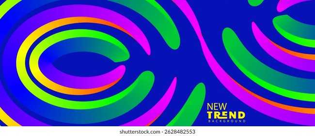 line abstract background, Colorful abstract rerto background featuring vibranti lines in warm and cool tones, wave line