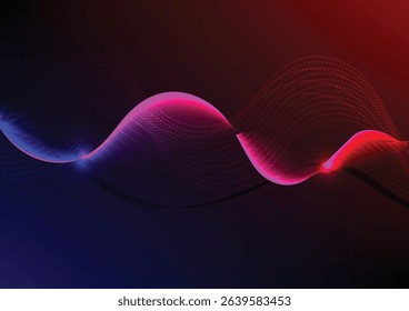 Line abstract background. Concept of futuristic digital ight design wallpaper, curve modern pattern connection, flow neon glowing, cyberspace network, wavy computer graphic, shiny gradient partical.