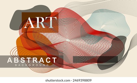 Line abstract background template. Abstract line wave background.
