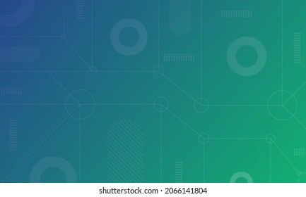 Line abstract blue green geometric bankgroud design Vector.