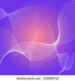 Line abstract bright purple background