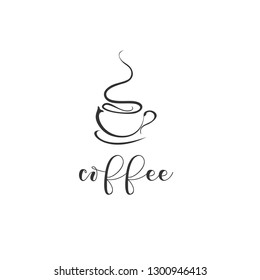 Line Abstract Coffee Logo.