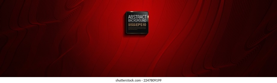 abstrakte Linie Wellen rotes Farbhintergrund Bild, minimalistischer Farbverlauf, Komposition für Illustration Werbung, Anwendung, Banner oder Template Design.