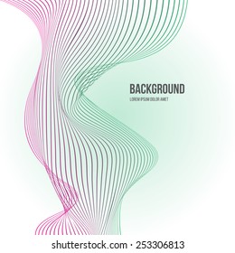Line abstract form. Creative background with colorful wave.