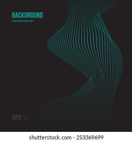 Line abstract form. Creative background with colorful wave.