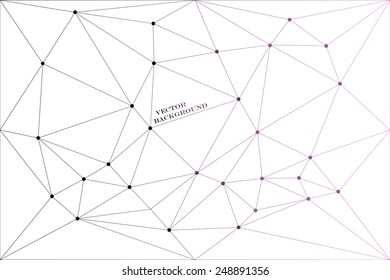 Line abstract geometric. Vector illustration of abstract background for design. Polygonal Mosaic. Triangular low poly style.
