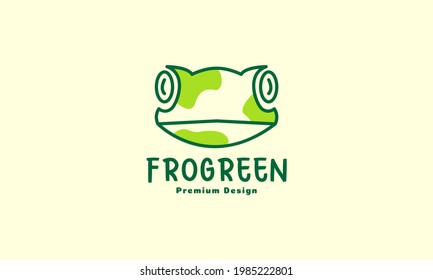 line abstract head frog green  logo symbol vector icon illustration graphic design