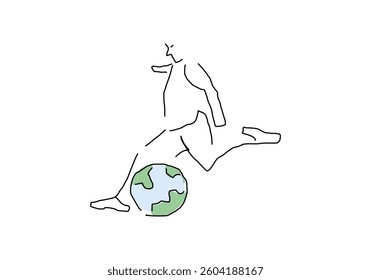 line abstract illustration representing Earth Day